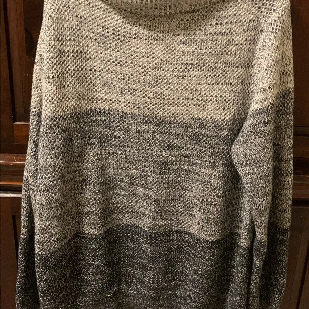 Banana Republic XL Cowl Sweater Men Sweatshirt White Black Grey Christmas fall